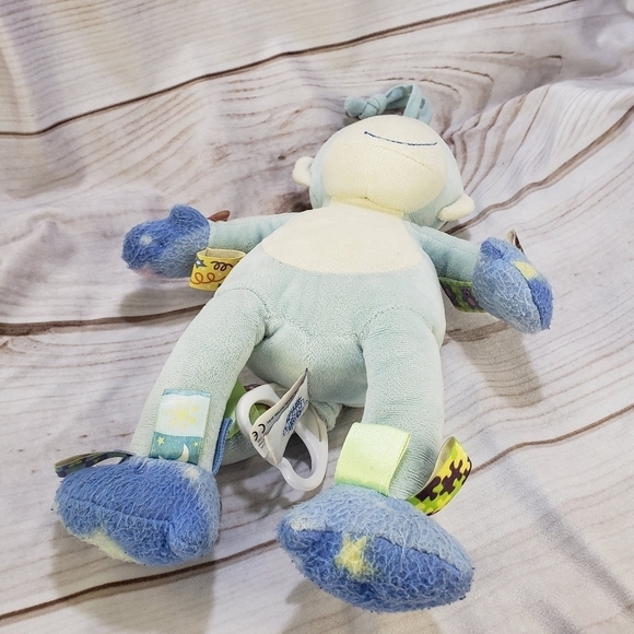Taggies Blue Monkey Plush Musical Pull Crib Toy Velour 13 Inch Mary Meyer Baby - Picture 6 of 10